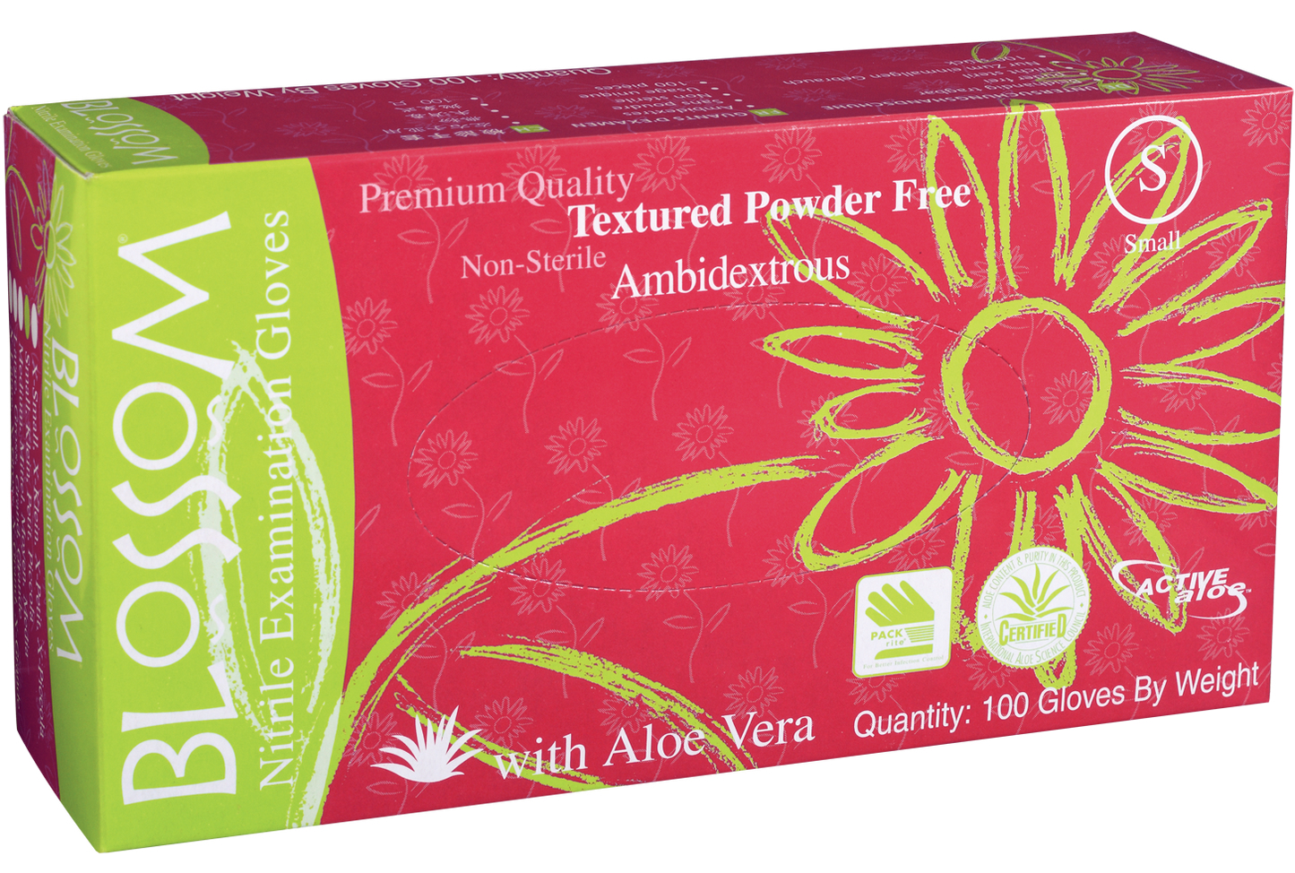 Blossom Handschoenen Nitril Poedervrij Groen Aloe Vera (100 st.)