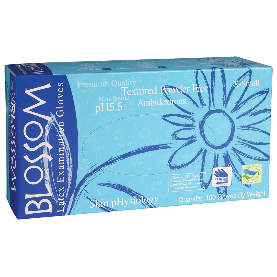 Blossom Handschoenen Latex PF pH 5.5 - Div. Maten (100 st.)-Blossom-XS-Sordent