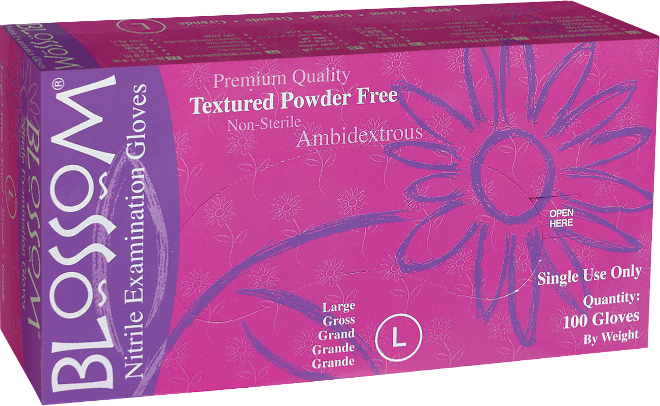 Blossom Nitril Handschoenen Lila | Poedervrij | 100 st.