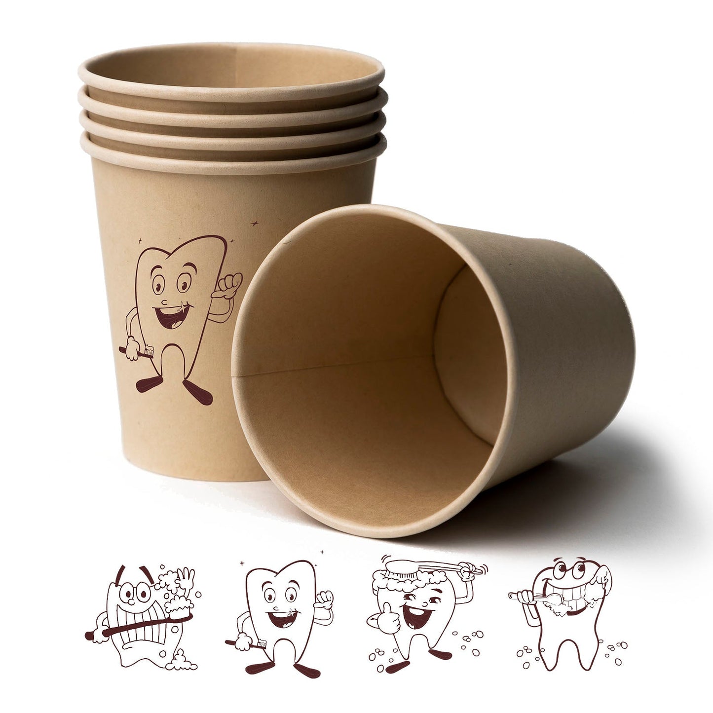 Premium Plus Greenline Bamboo Bekers - Healthy Teeth Mix (1000 st.)-Premium Plus-Sordent