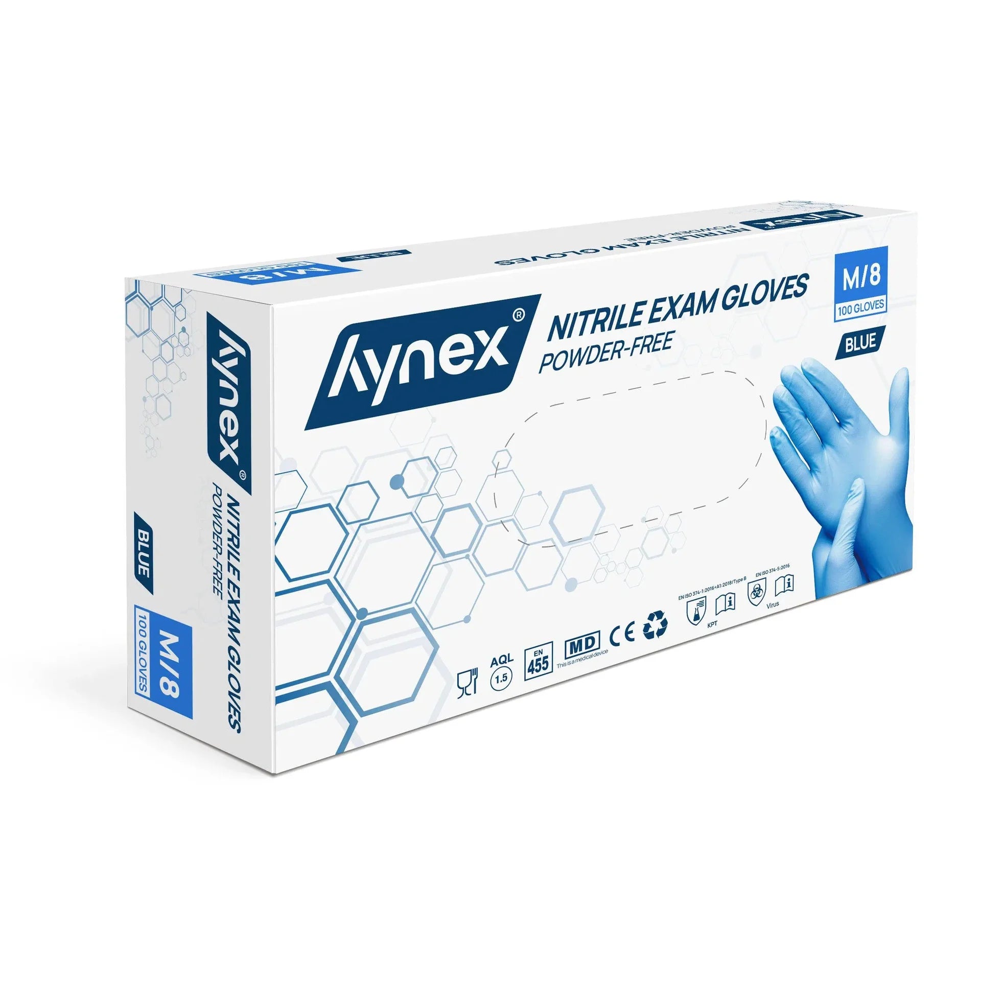 3.5 g - INTCO Nitril handschoen poedervrij Blauw (100 st.)-Disposables-INTCO-Sordent