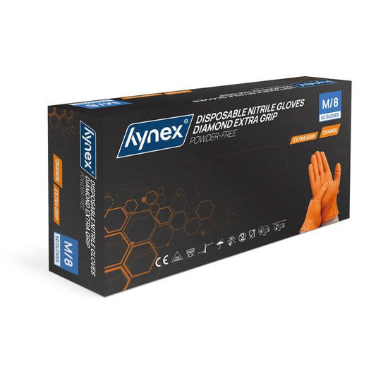 8.0 g - INTCO Diamond Nitril handschoen poedervrij Oranje (50 st.)-Disposables-INTCO-Sordent