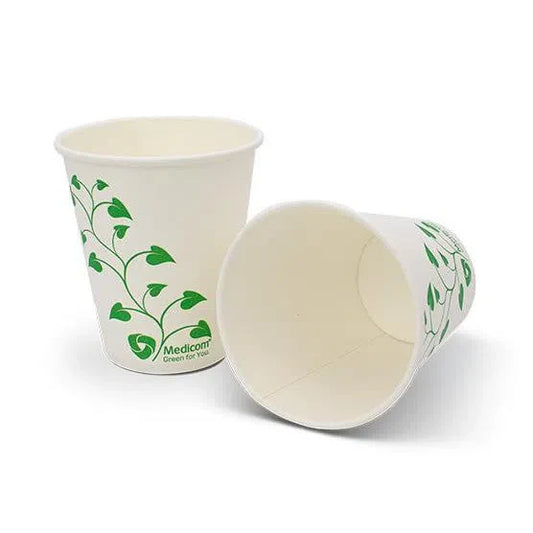 Medicom Biodegradable Papieren Drinkbeker Green for You 180 mL-Drinkbekers-Medicom-Sordent