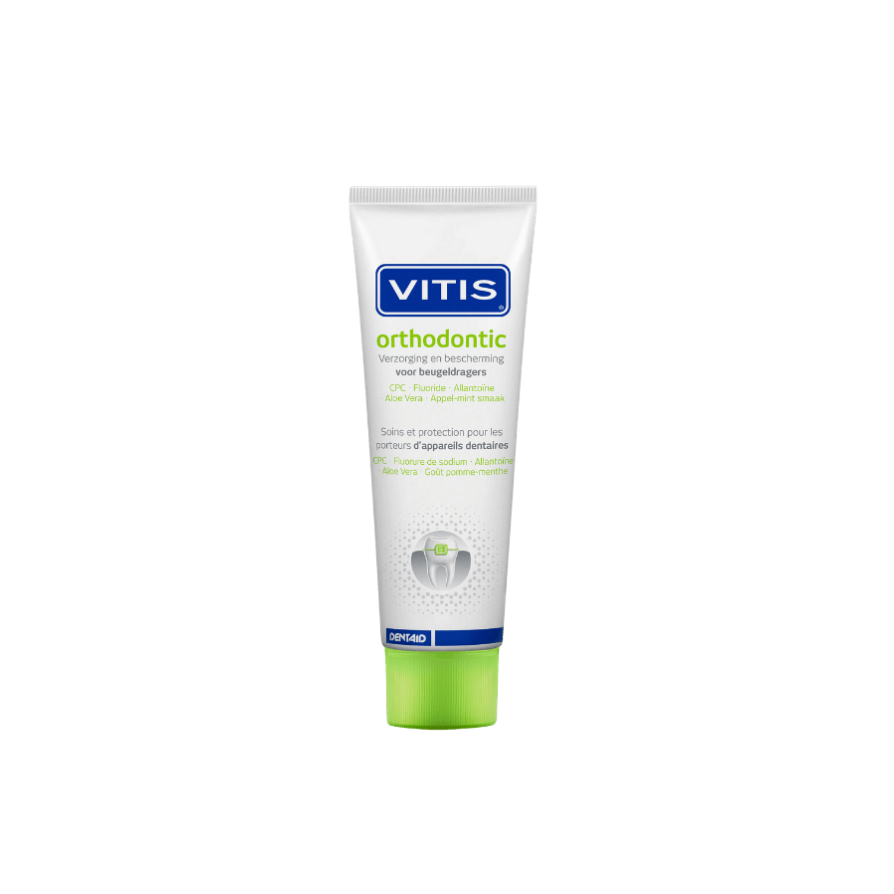 Vitis® Orthodontic Tandpasta tegen tandplaque en cariës (75 mL)-Dentaid-Sordent