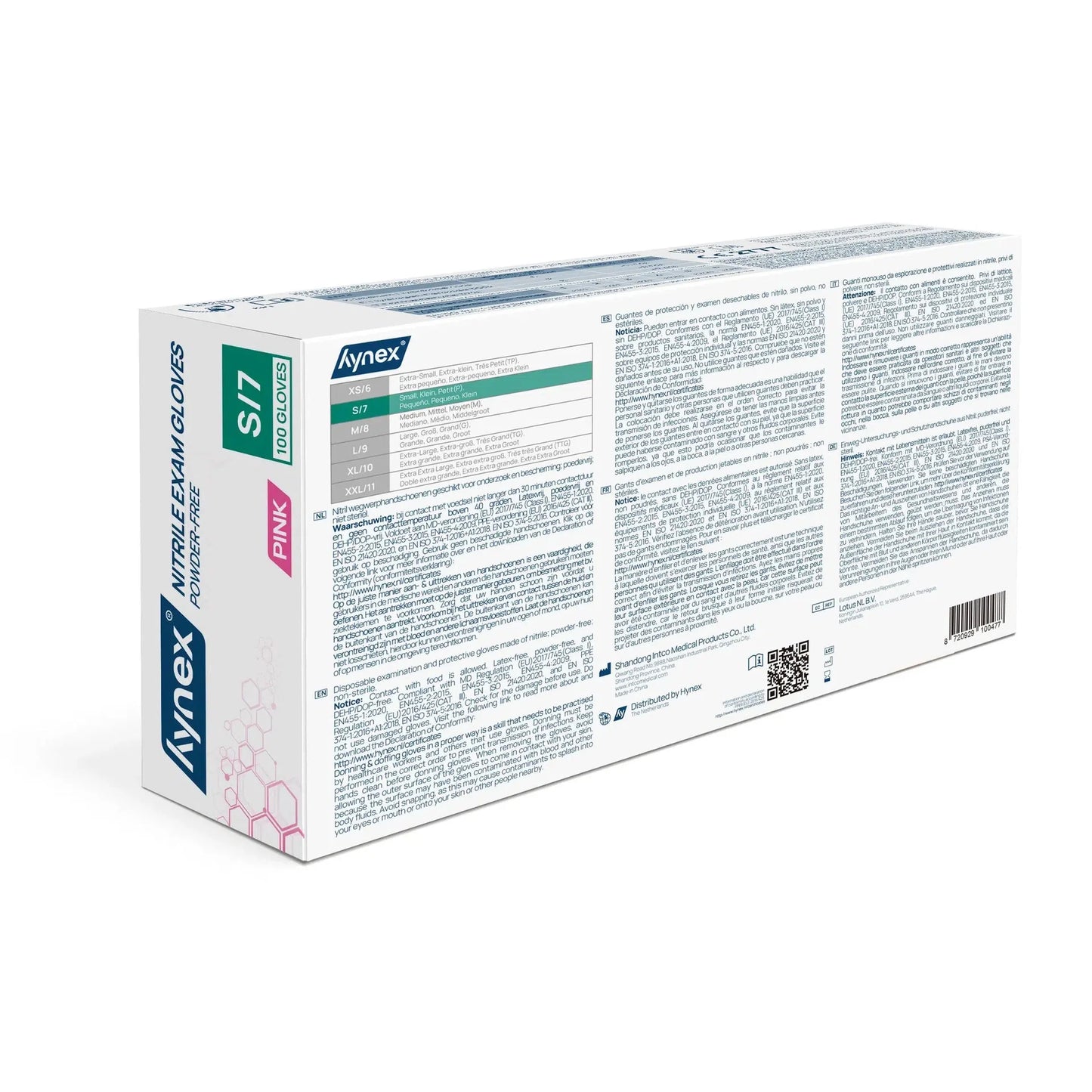 3.5 g - INTCO Nitril handschoen poedervrij Roze (100 st.)-Disposables-INTCO-Sordent