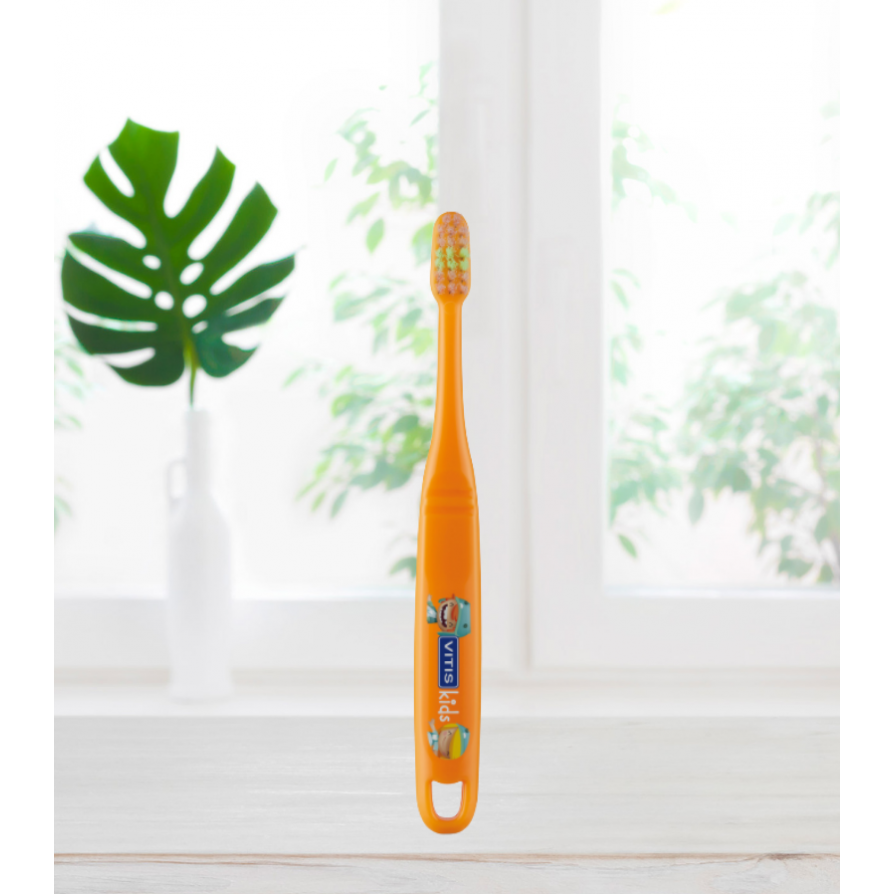 Vitis® Kids Tandenborstel - Kleine borstelkop en Smalle hals-Dentaid-Sordent