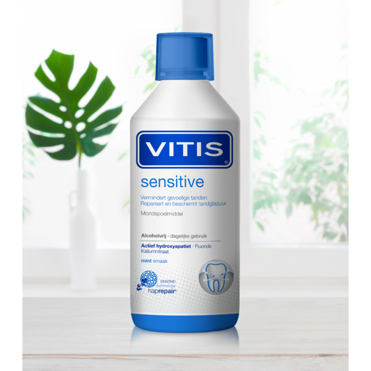 Vitis® Sensitive Mondspoelmiddel met Haprepair technologie® (500 mL)-Dentaid-Sordent