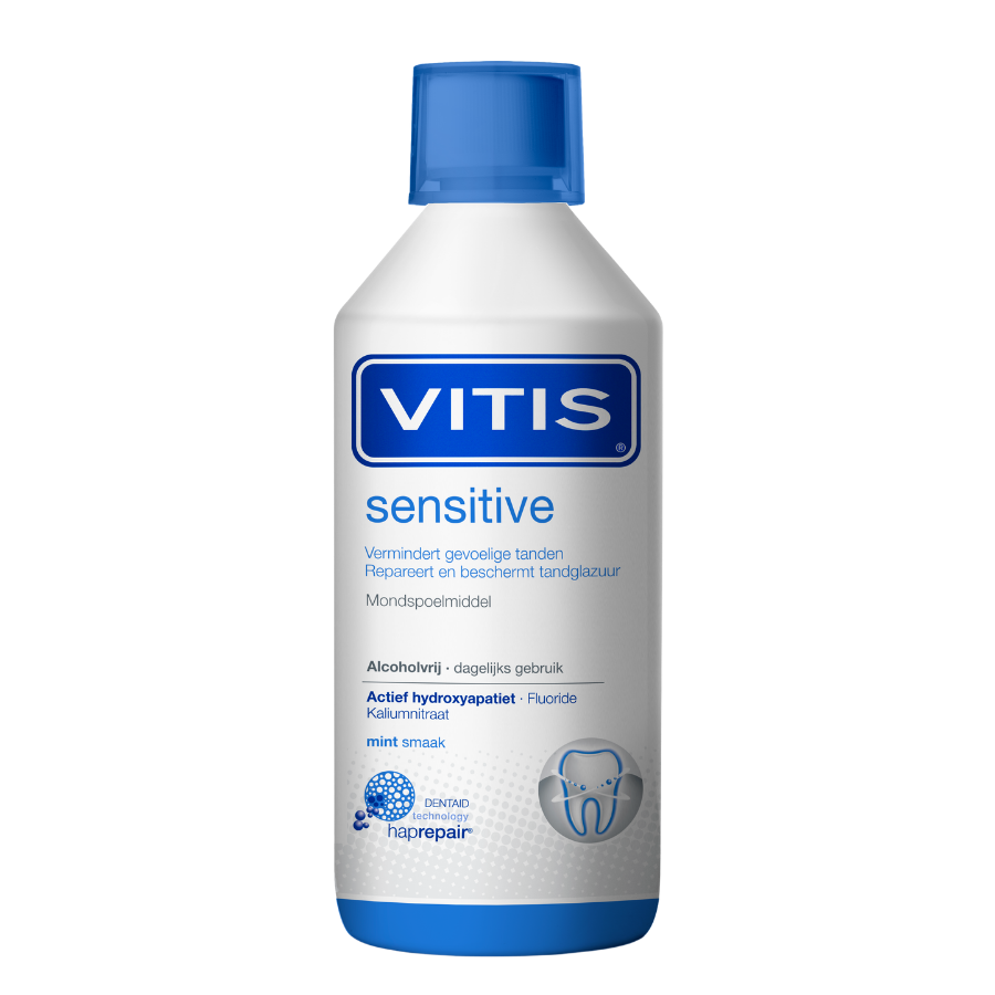 Vitis® Sensitive Mondspoelmiddel met Haprepair technologie® (500 mL)-Dentaid-Sordent