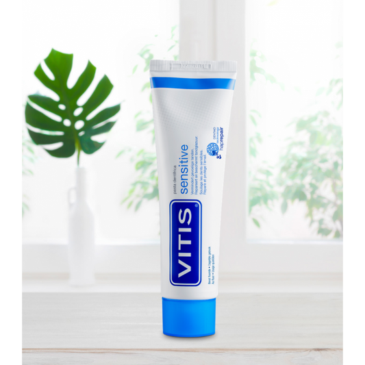 Vitis® Sensitive Tandpasta met Haprepair technologie® (75 mL)-Dentaid-Sordent
