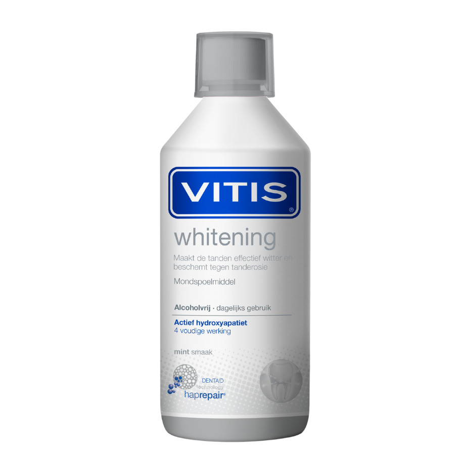 Vitis® Whitening Mondspoelmiddel met Haprepair technologie® (500 mL)-Dentaid-Sordent