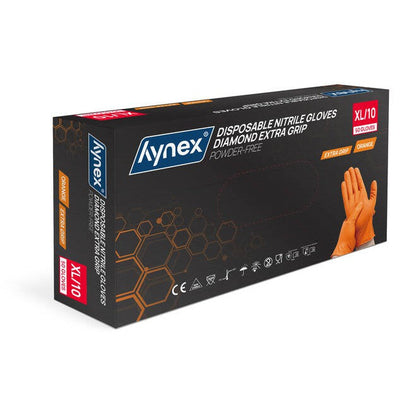 8.0 g - INTCO Diamond Nitril handschoen poedervrij Oranje (50 st.)-Disposables-INTCO-Sordent