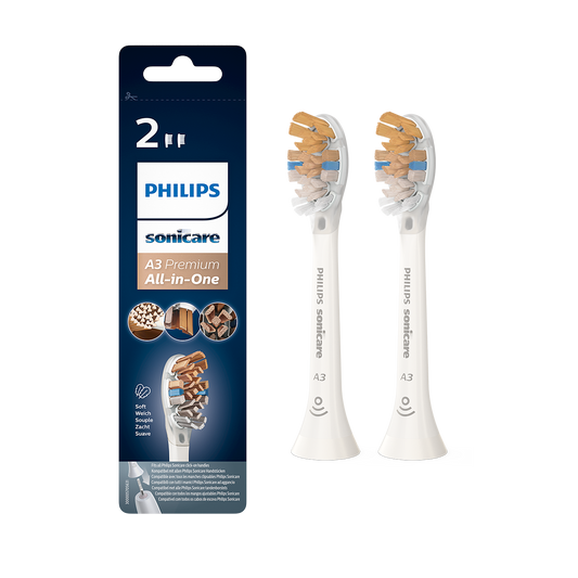 Sonicare Opzetborstels All-In-One - Div. Kleuren Hx9092 (2 st.)-Sonicare-Wit-Sordent