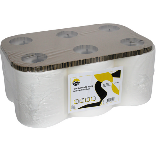 KURTT Poetsrollen Matic Systeem Blauw/Wit 2-laags 21 cm x 150 m (6 rollen)-KURTT-Sordent