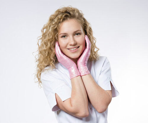 Comforties Soft Glamour Nitril handschoen poedervrij Roze (100 st.)