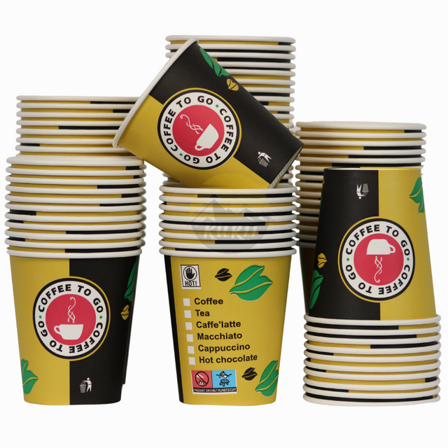 KURTT Koffiebekers Geel To Go Karton 180 mL / 7 oz (1000 st.)-Drinkbekers-KURTT-Sordent
