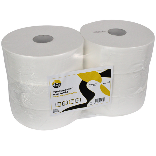 KURTT Maxi Jumbo Toiletpapier Wit 2-Laags 380 m (6 rollen)-KURTT-Sordent