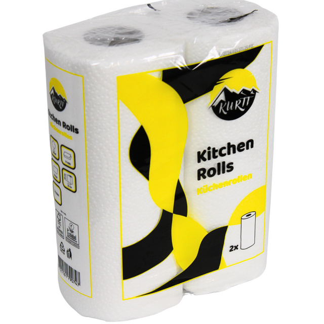 KURTT Keukenrol Wit 2-Laags 22x23 cm (50 vellen) - Div. Aantal Rollen-KURTT-Sordent