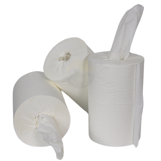 KURTT Poetsrollen Zonder Koker Wit Mini 1-laags 13 cm x 120 m (12 rollen)-KURTT-Sordent