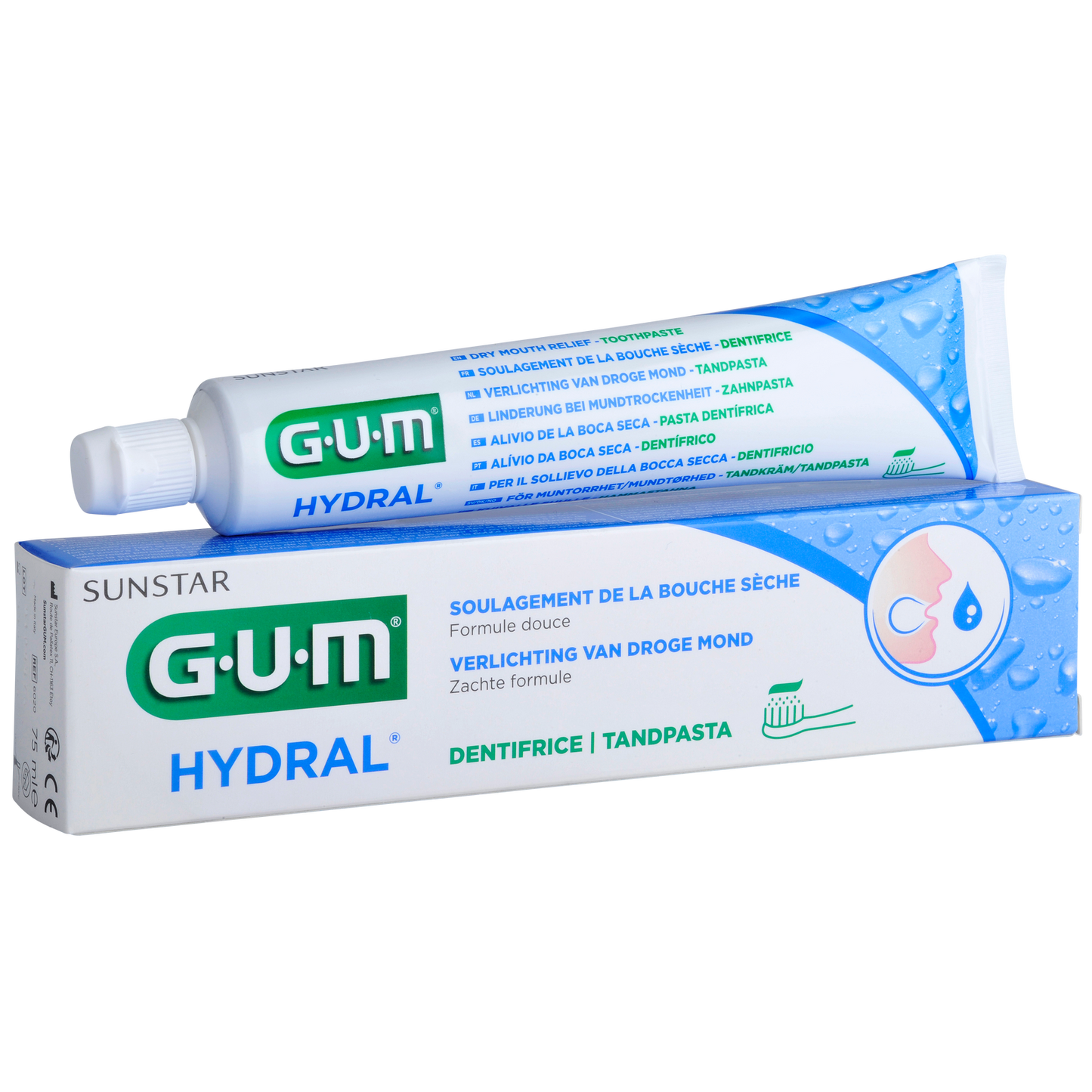 GUM® HYDRAL® Tandpasta - Xerostomia / Droge mond (75 mL)-GUM-Sordent