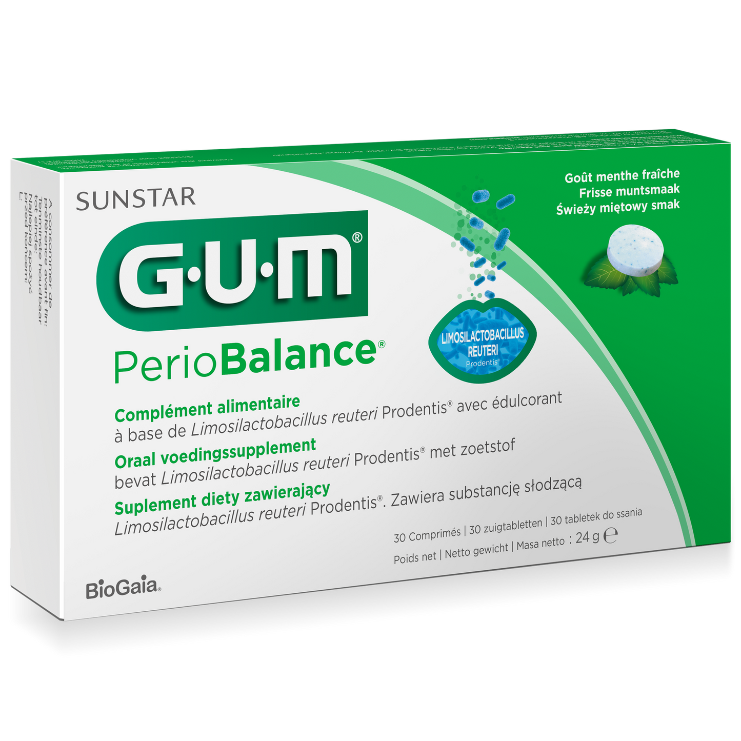 GUM® PerioBalance® Zuigtablet met muntsmaak (30 st.)-GUM-Sordent